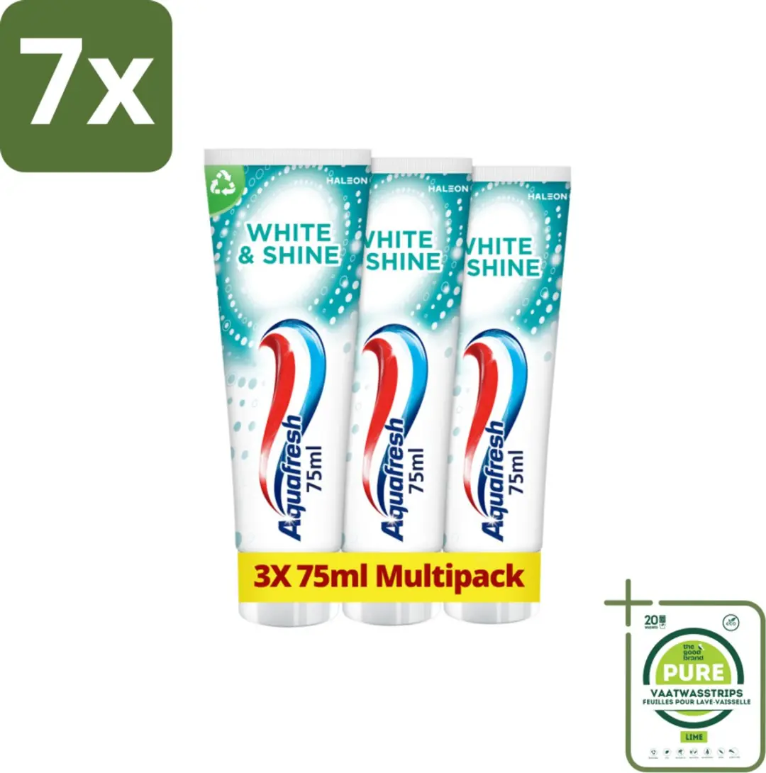 7 x Aquafresh White & Shine Tandpasta