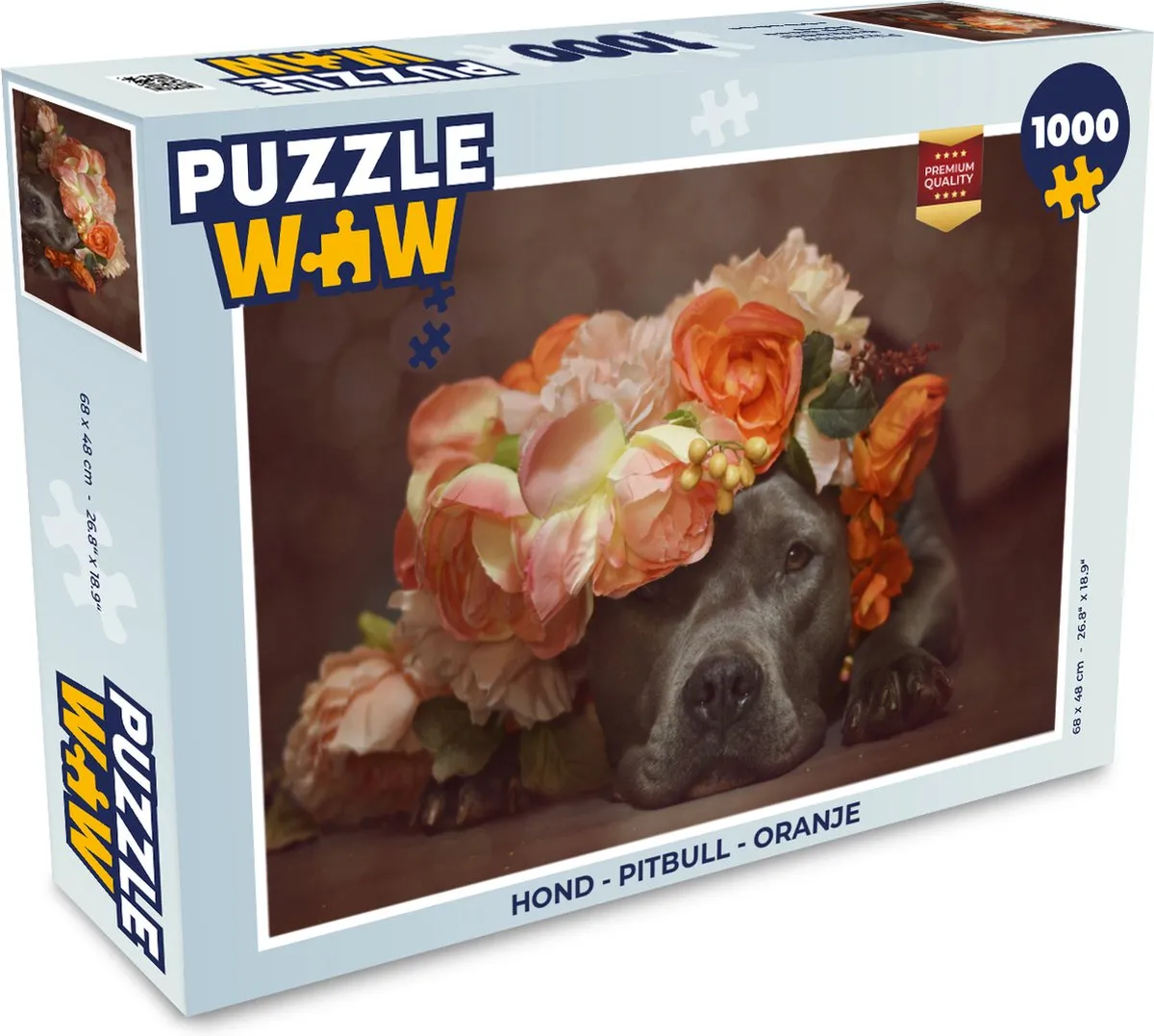 PuzzleWow Pitbull Legpuzzel 1000 Stuks