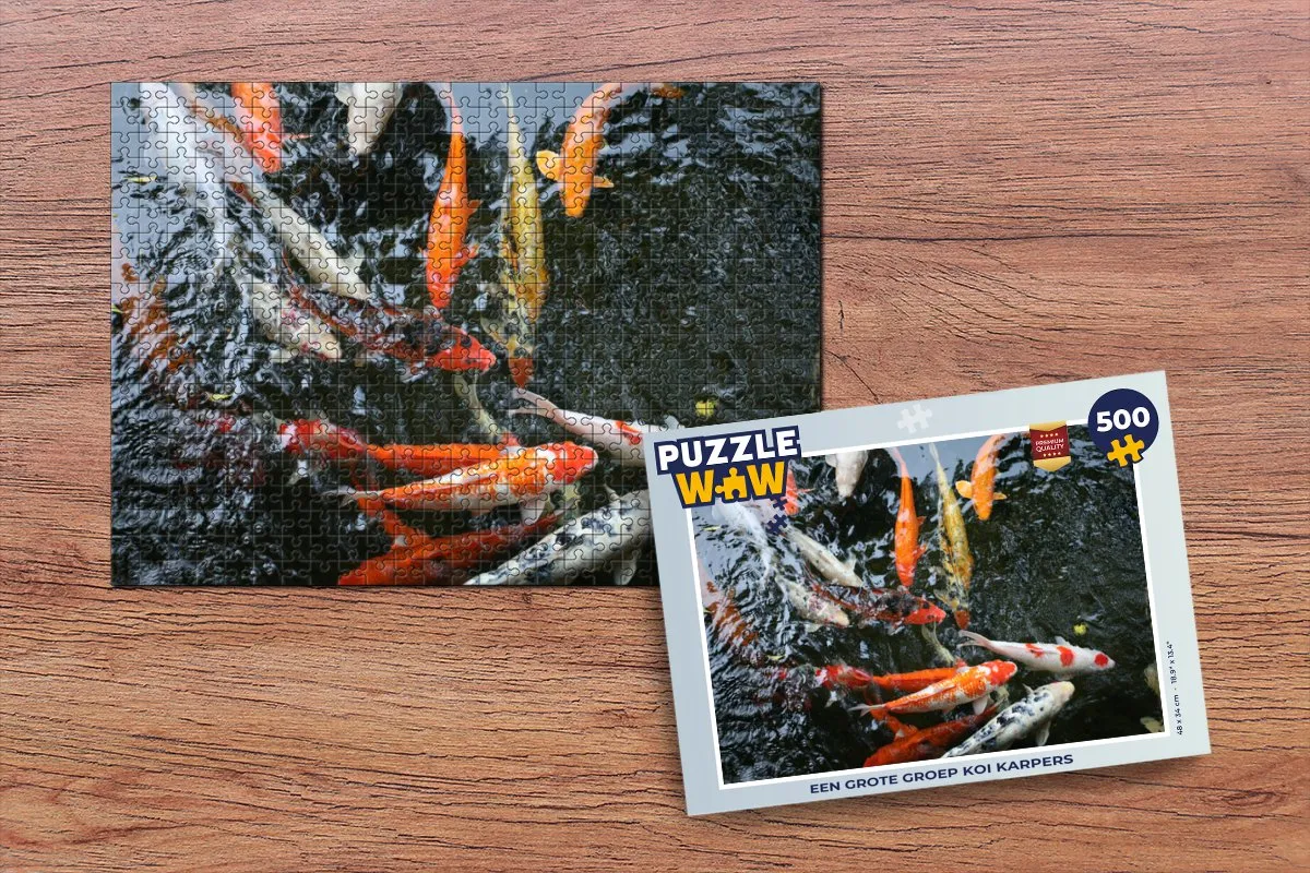 PuzzleWow Legpuzzel Koi Karpers 500 Stuks - Multicolor