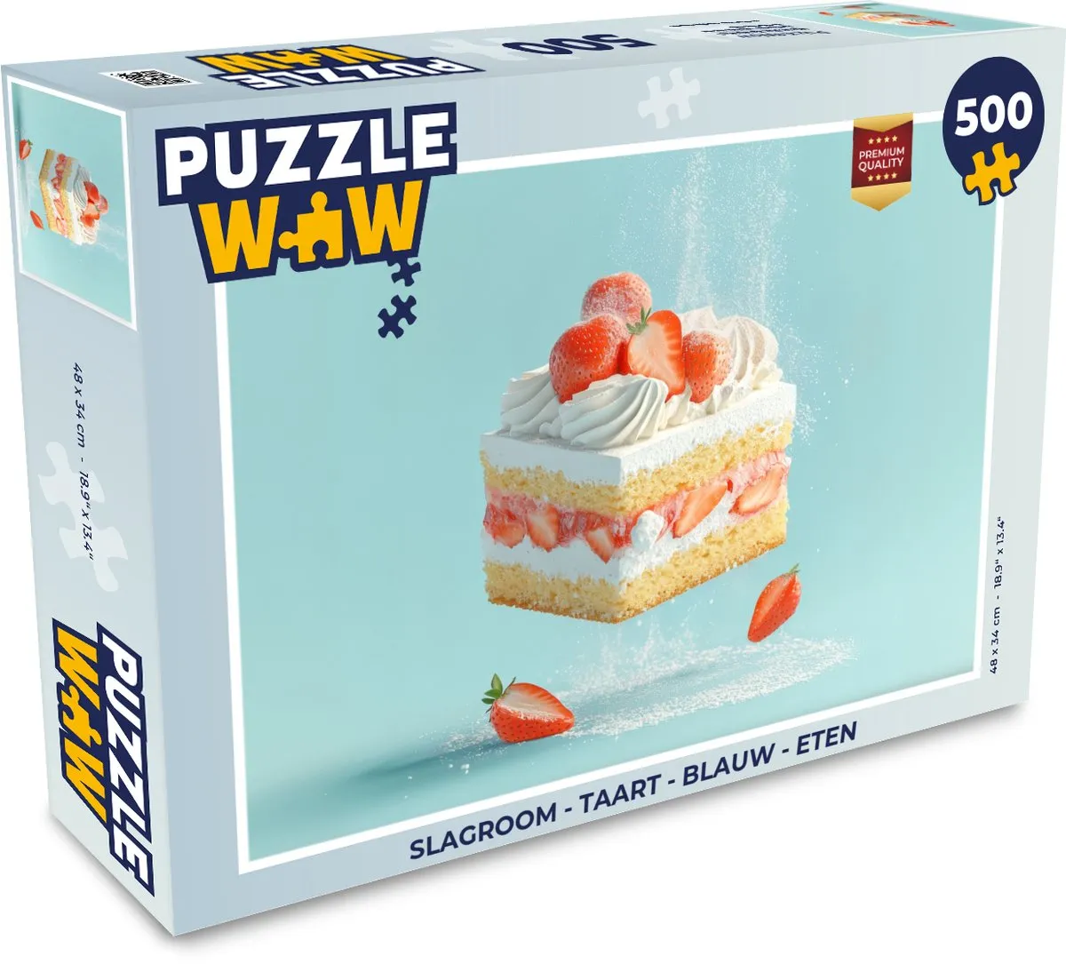 PuzzleWow Slagroom Taart Legpuzzel 500 Stuks