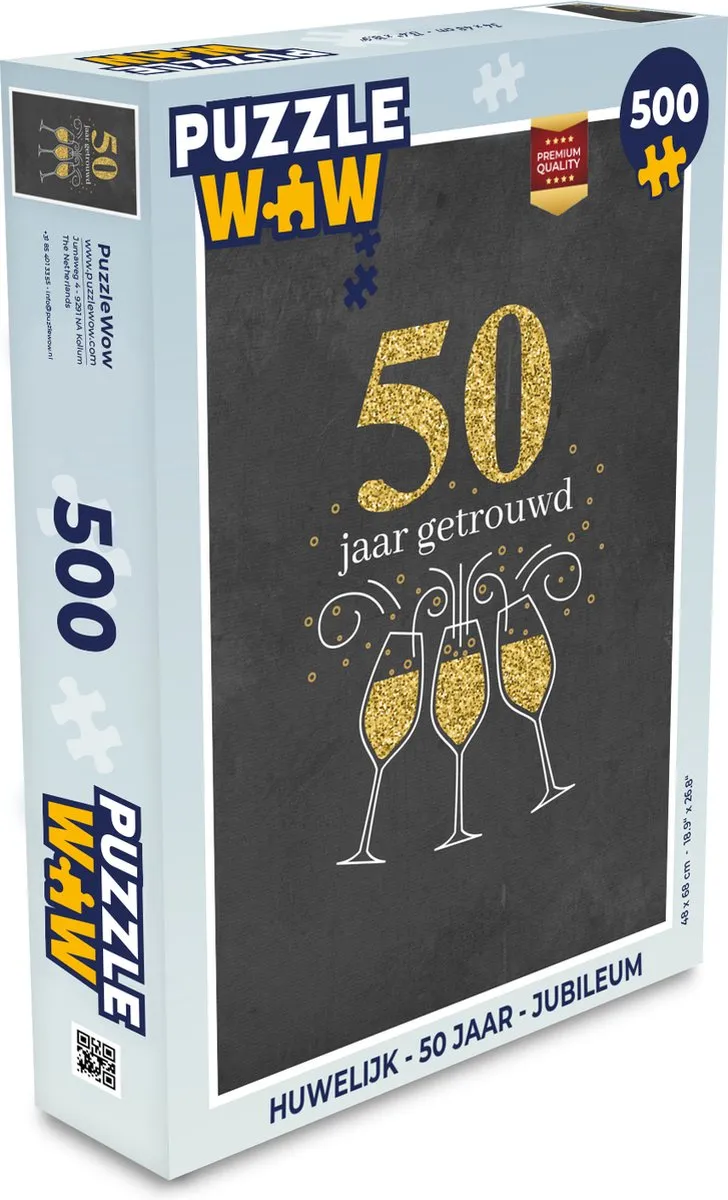 PuzzleWow 50 Jaar Huwelijk Legpuzzel 500 Stuks