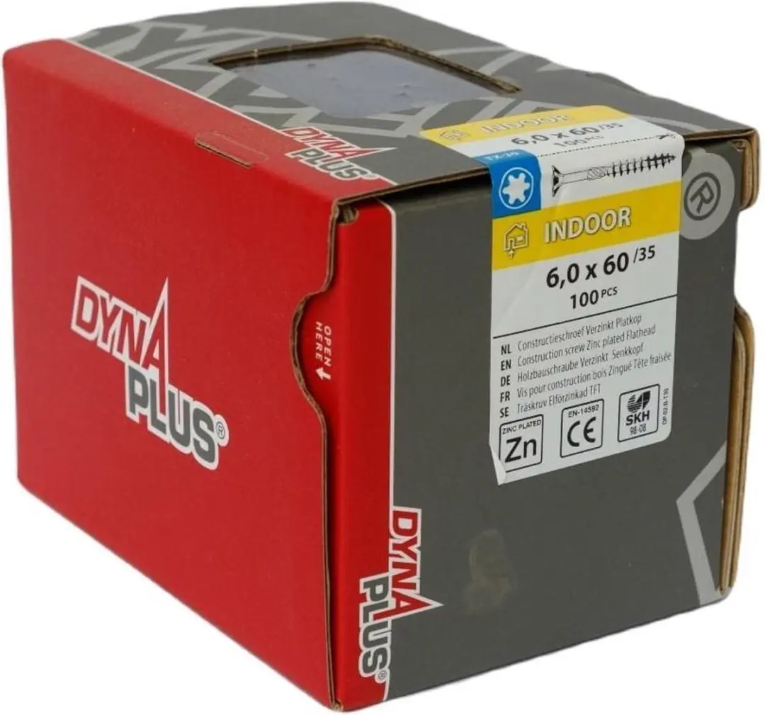 Dynaplus Unischroeven Torx 30 6x60mm - 100 Stuks - Verzinkt