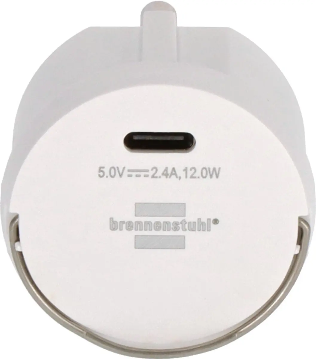 Brennenstuhl 1508110010 USB-C Adapter 2,4A - Wit - afbeelding 3 van 6