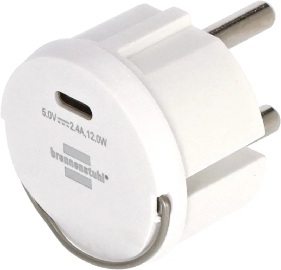 Brennenstuhl USB C stekkerdoosadapter (voor het inpluggen in een stekkerdoosnest