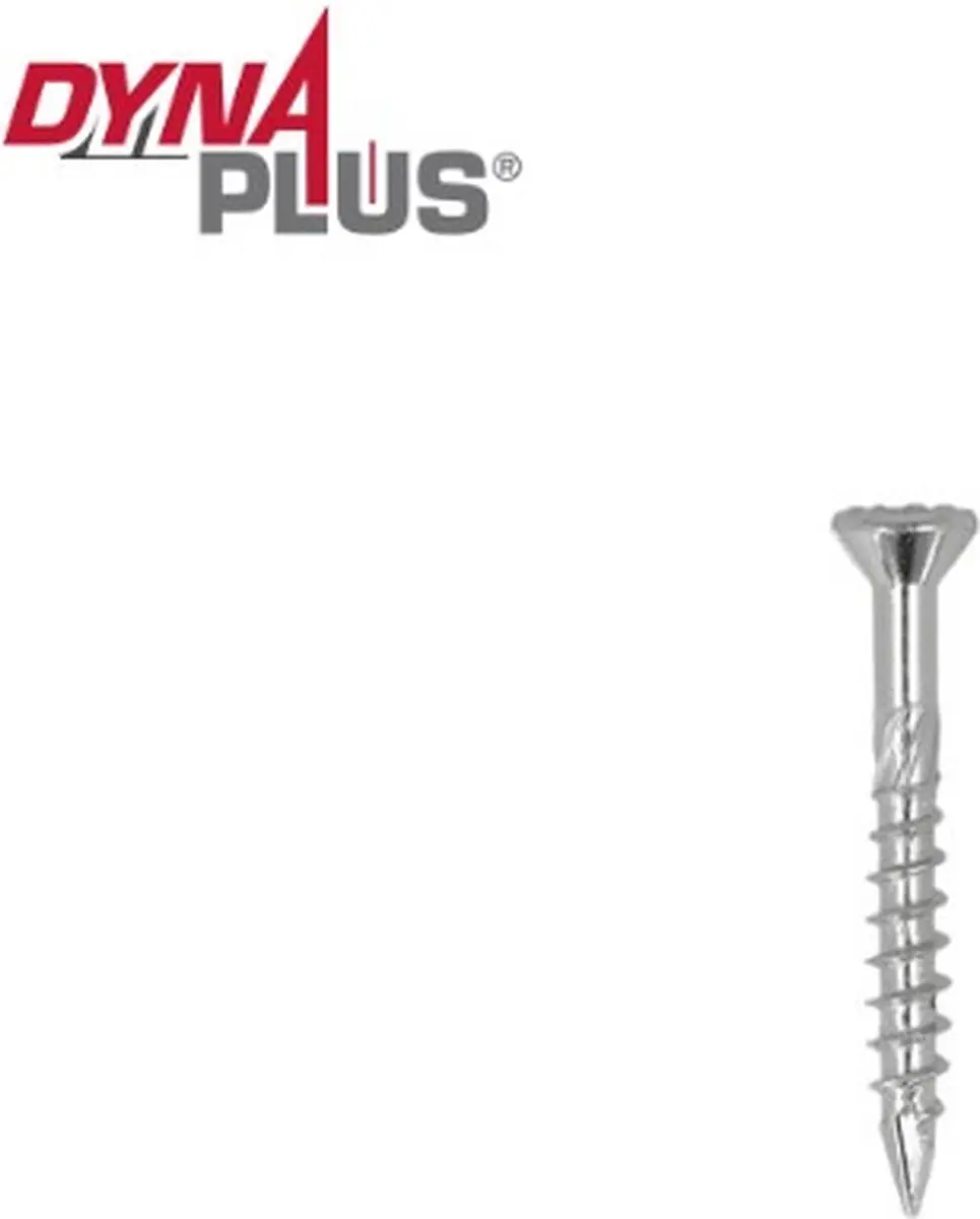 DynaPlus 0287.01.17901 MDF Plaatschroef - 75 graden Platkop - Deeldraad - Indoor - TX15 - 3.5 x 50/28mm (200st)