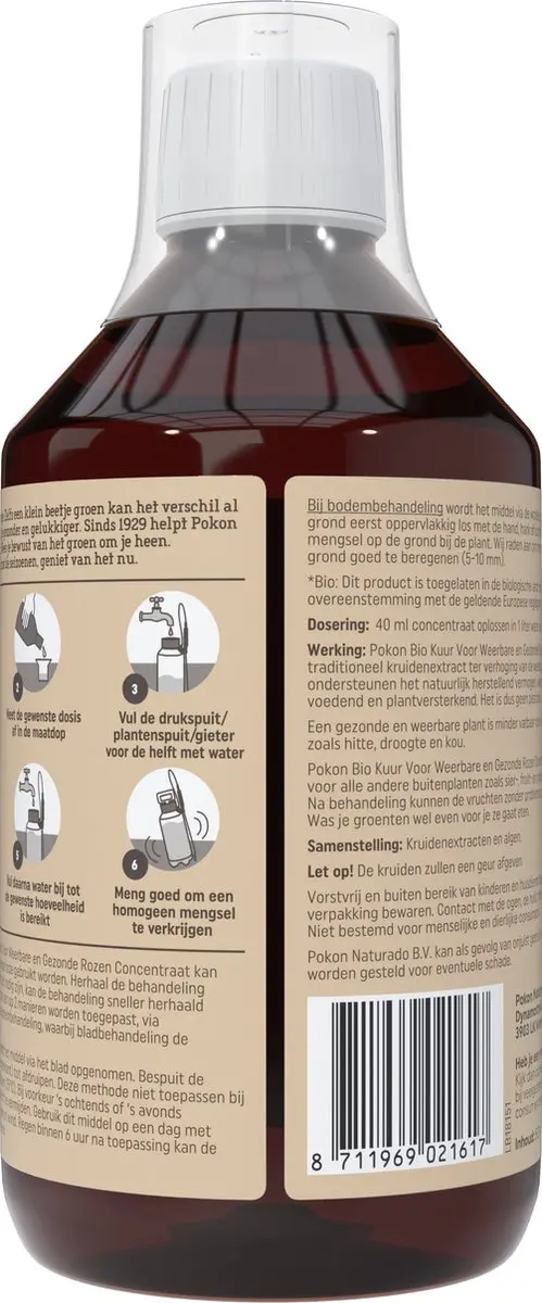 Pokon Bio Kuur Rozen Concentraat 500ml - afbeelding 3 van 5