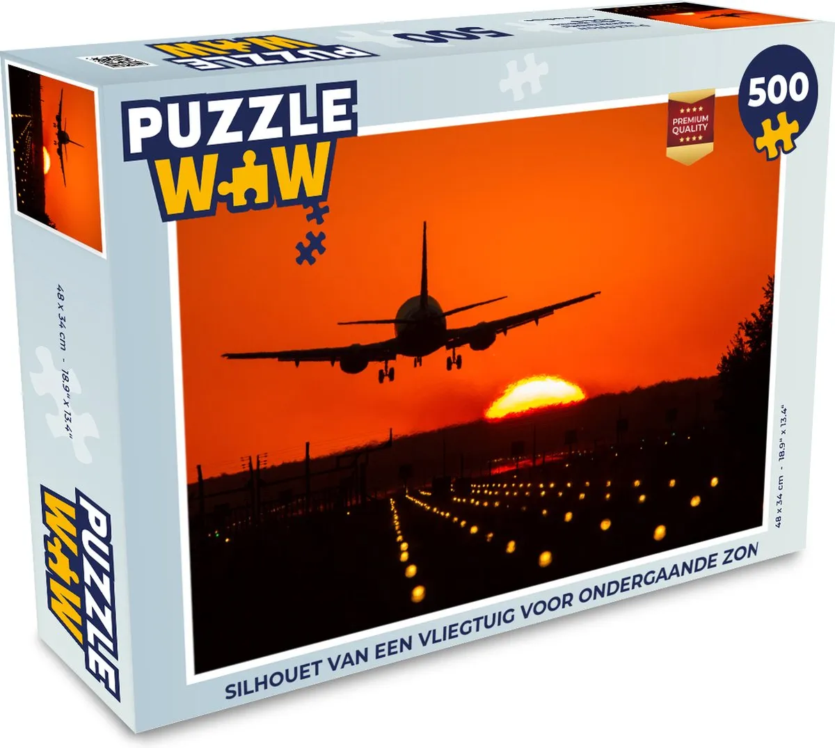 PuzzleWow Zonsondergang Legpuzzel 500 Stuks - Multicolor