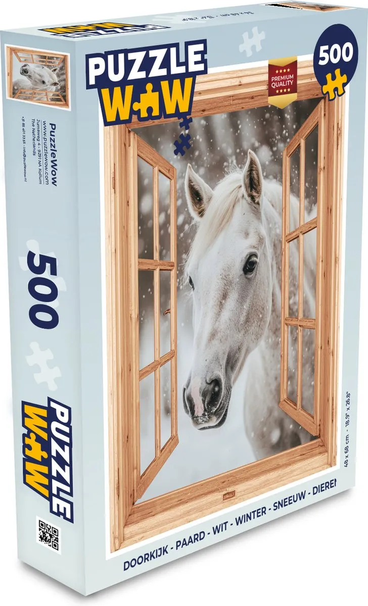 PuzzleWow Doorkijk Paard Legpuzzel 500 Stuks