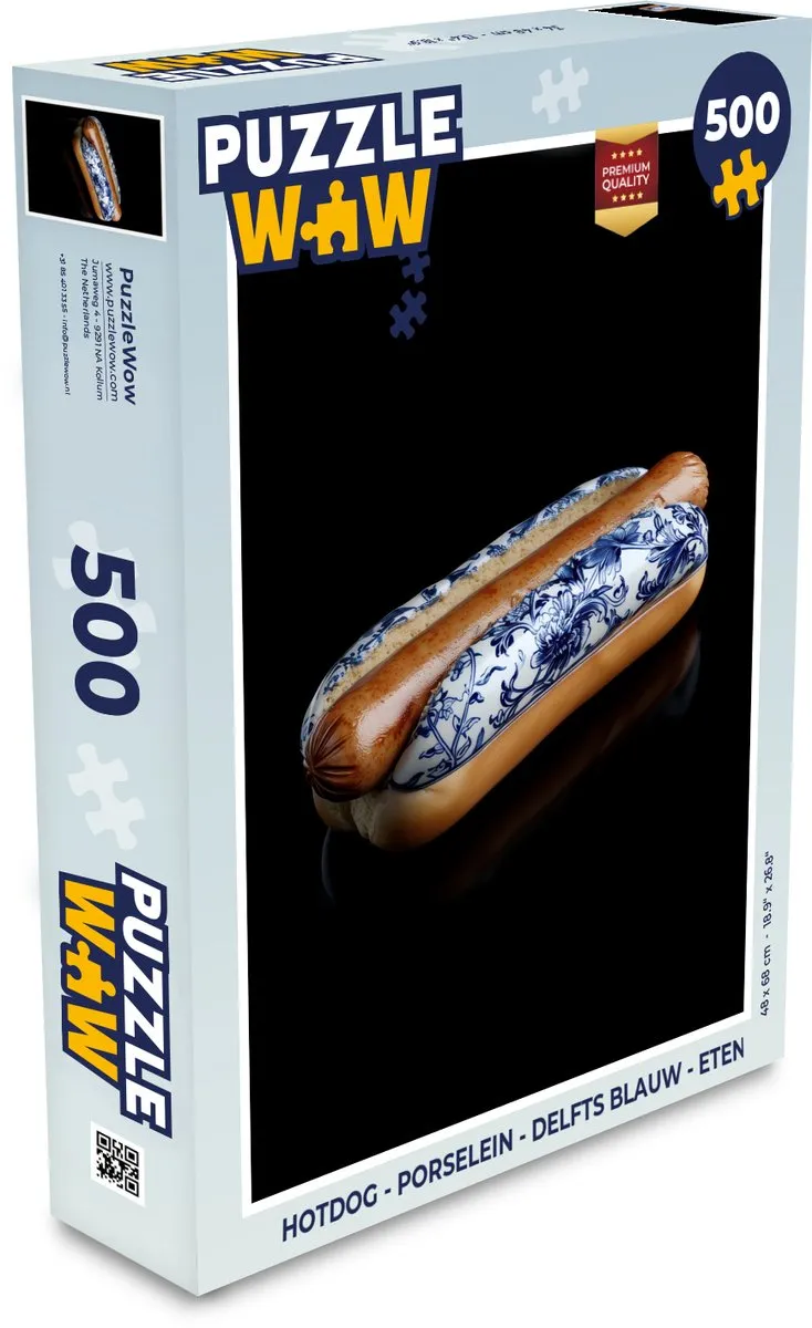 PuzzleWow Hotdog Legpuzzel 500 Stuks