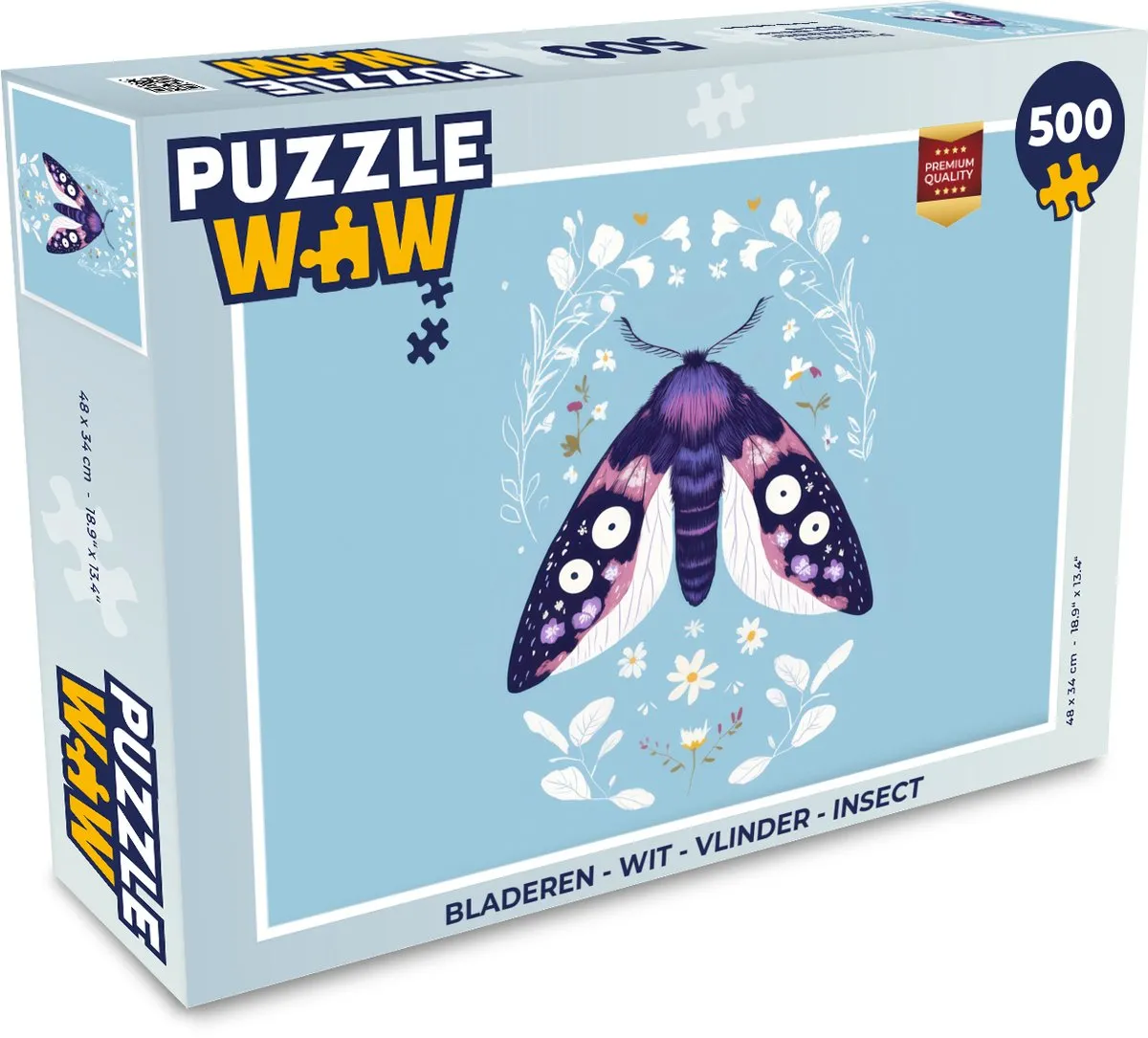 PuzzleWow Vlinder Bladeren Legpuzzel 500 Stuks