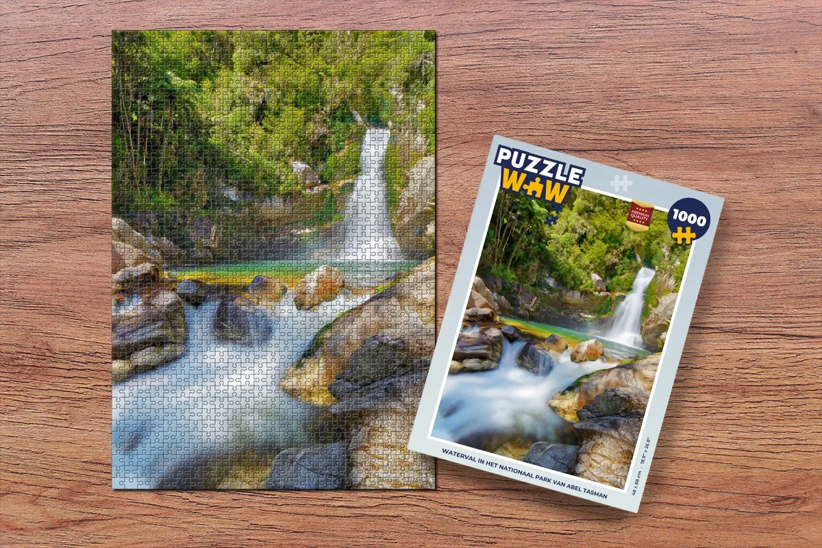 PuzzleWow Legpuzzel Waterval Abel Tasman 1000 Stuks - Multicolor