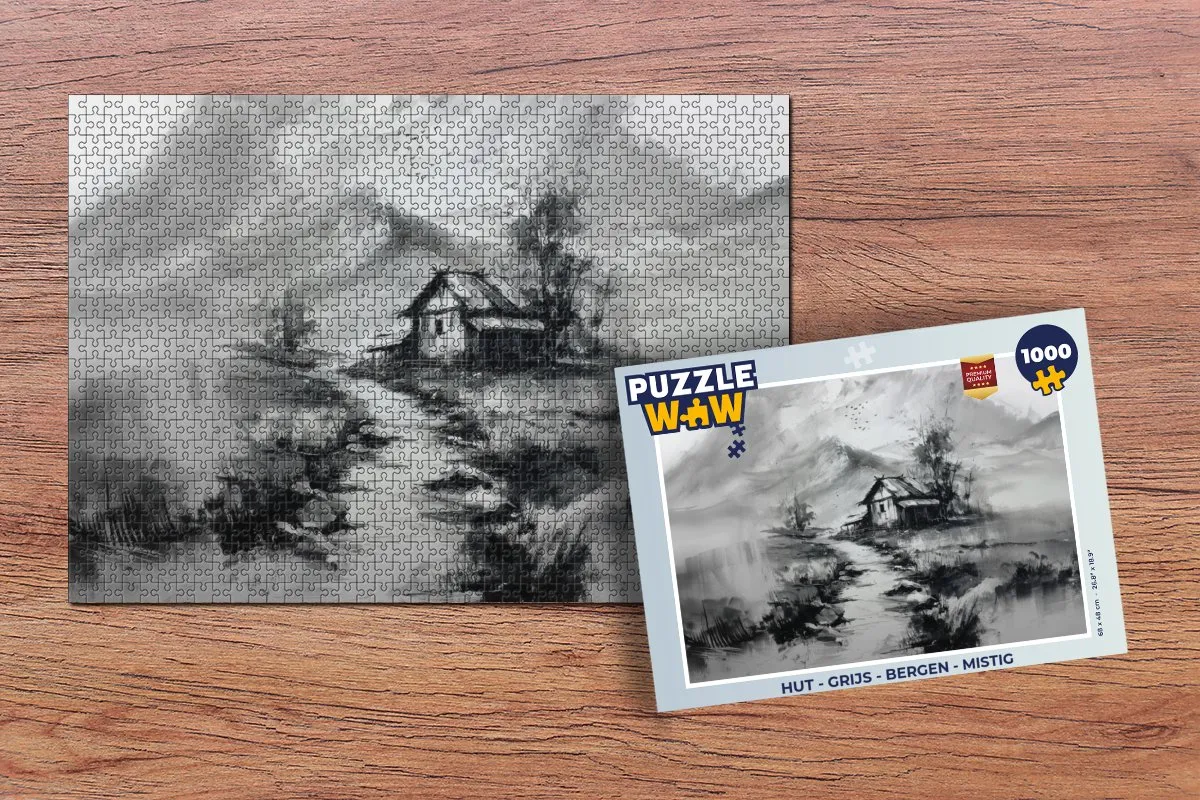 PuzzleWow Bergen Mistig Legpuzzel 1000 Stuks - MPN 8721406835493