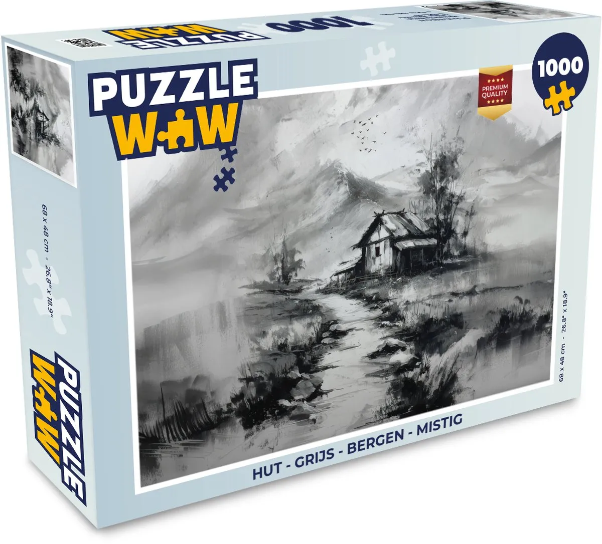 PuzzleWow Bergen Mistig Legpuzzel 1000 Stuks - MPN 8721406835493