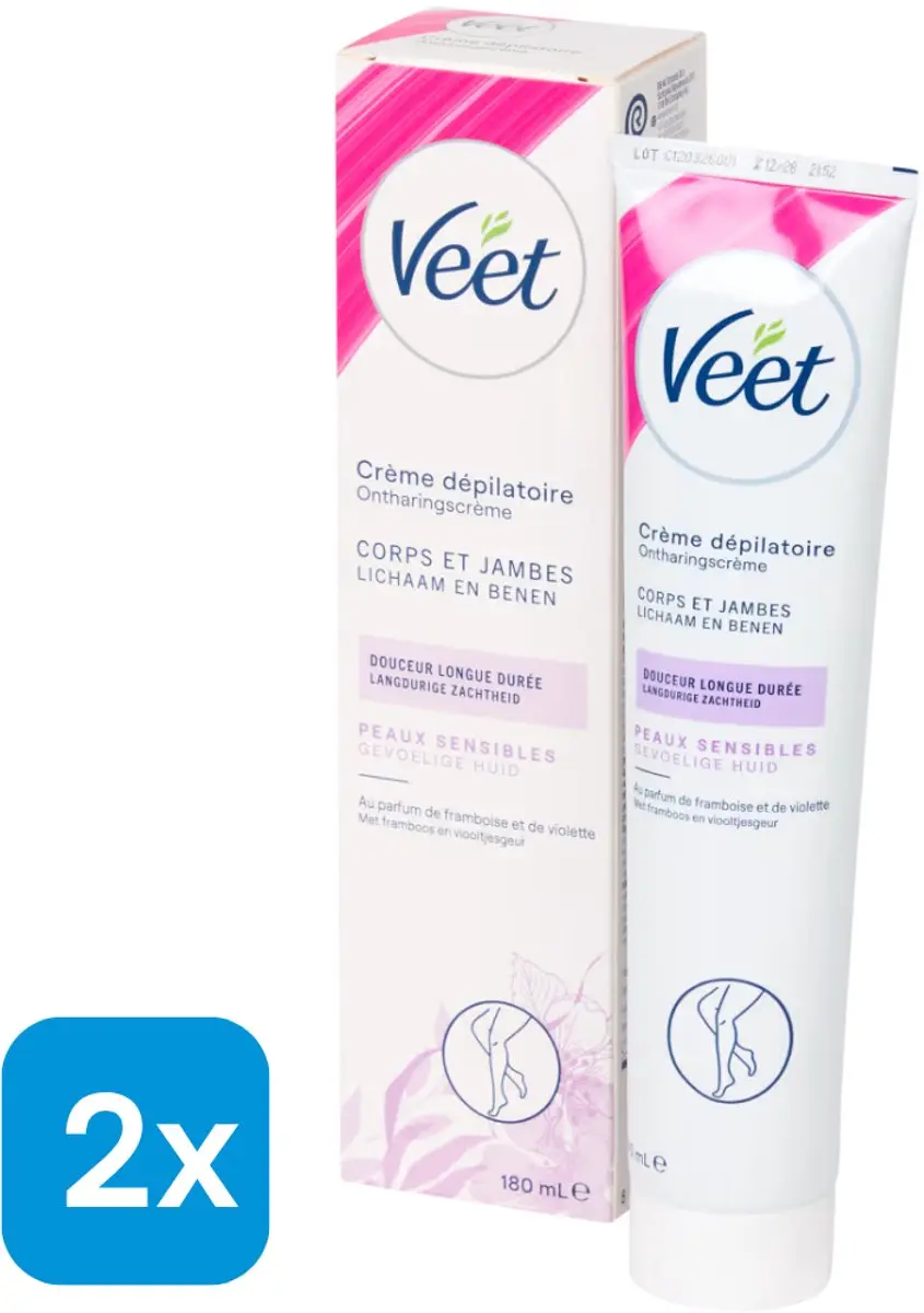 2x Veet Ontharingscrème 180 ml