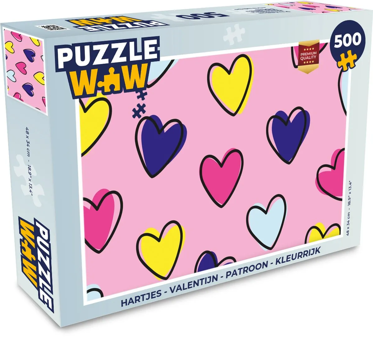 PuzzleWow Hartjes Puzzel 500 Stuks