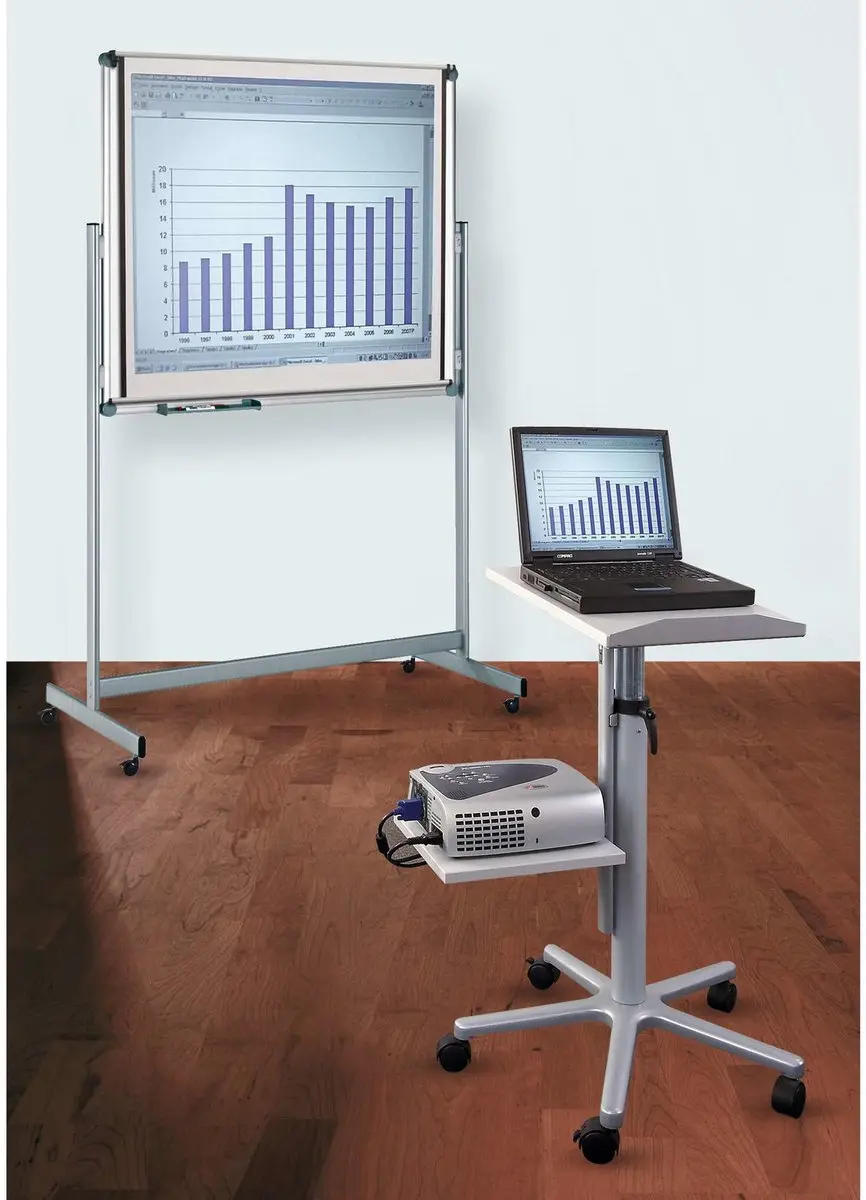 MAULpro Beamertafel met wielen - 61x68x120cm - Grijs - 30kg