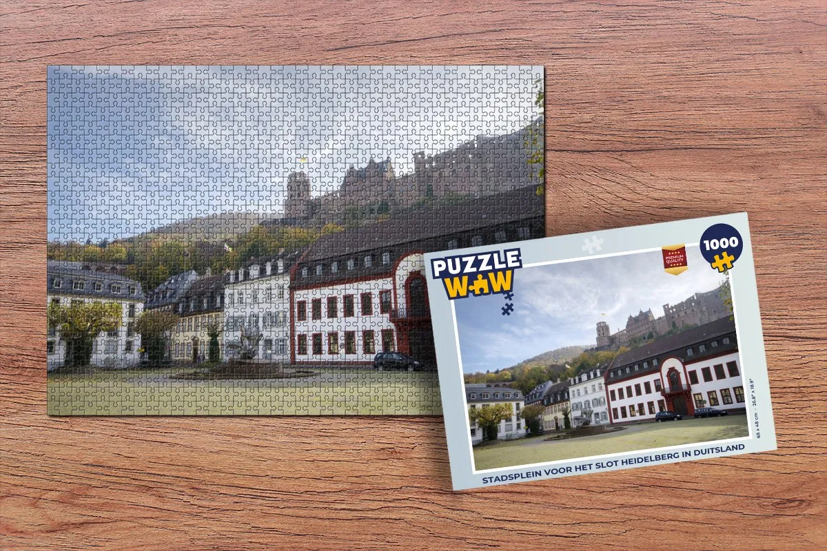 PuzzleWow Heidelberg Kasteel Legpuzzel 1000 Stuks - Multicolor