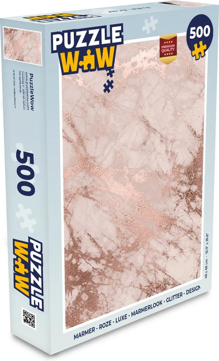 PuzzleWow Marmerlook Legpuzzel 500 Stuks