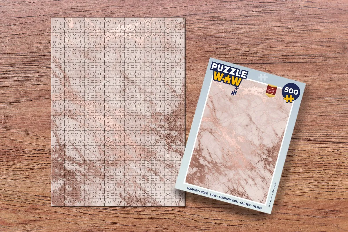 PuzzleWow Marmerlook Legpuzzel 500 Stuks - Multicolor