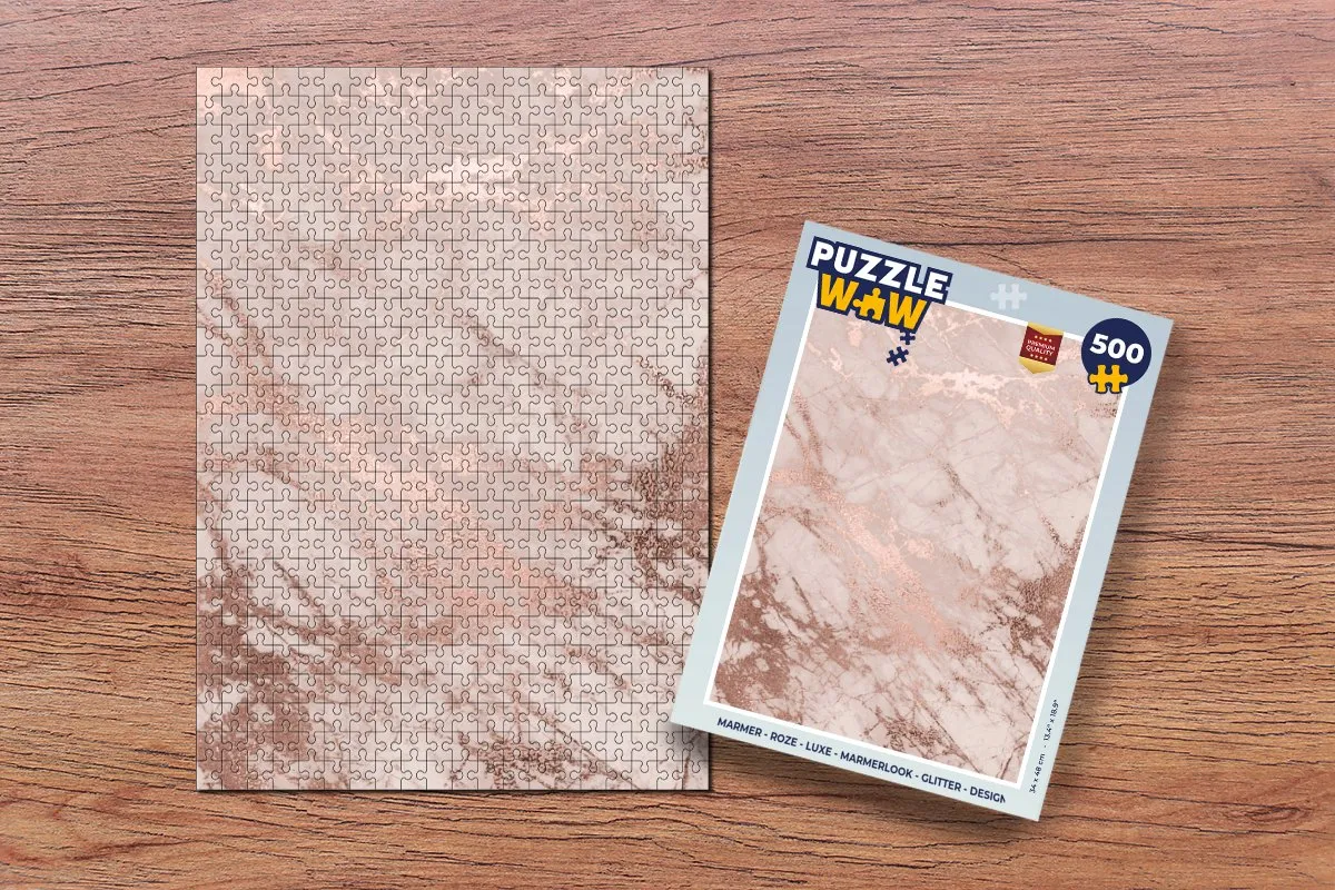 PuzzleWow Marmerlook Legpuzzel 500 Stuks - Multicolor