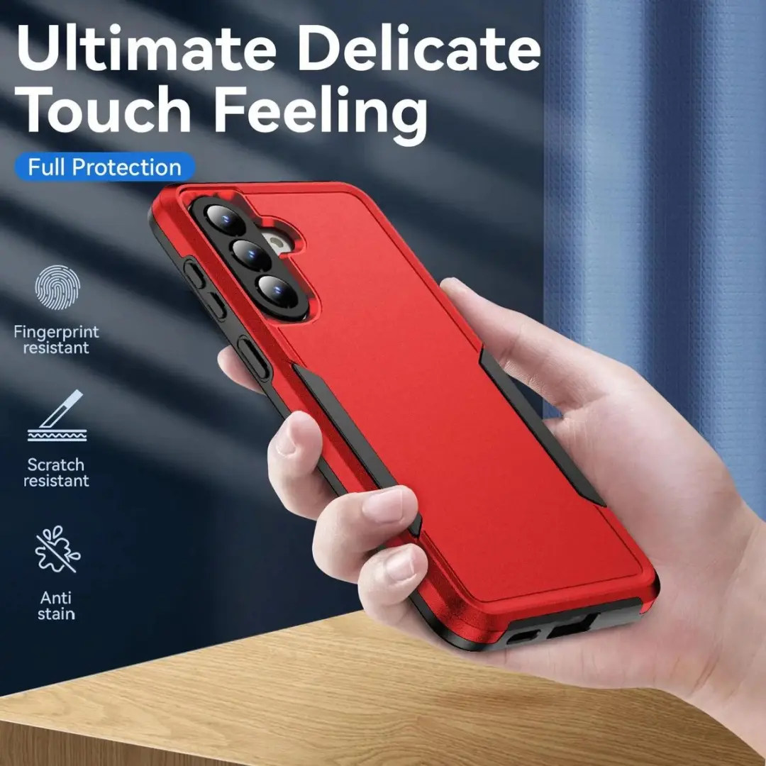 Selected Back Cover Samsung Galaxy A57 Rugged Hoesje - Rood