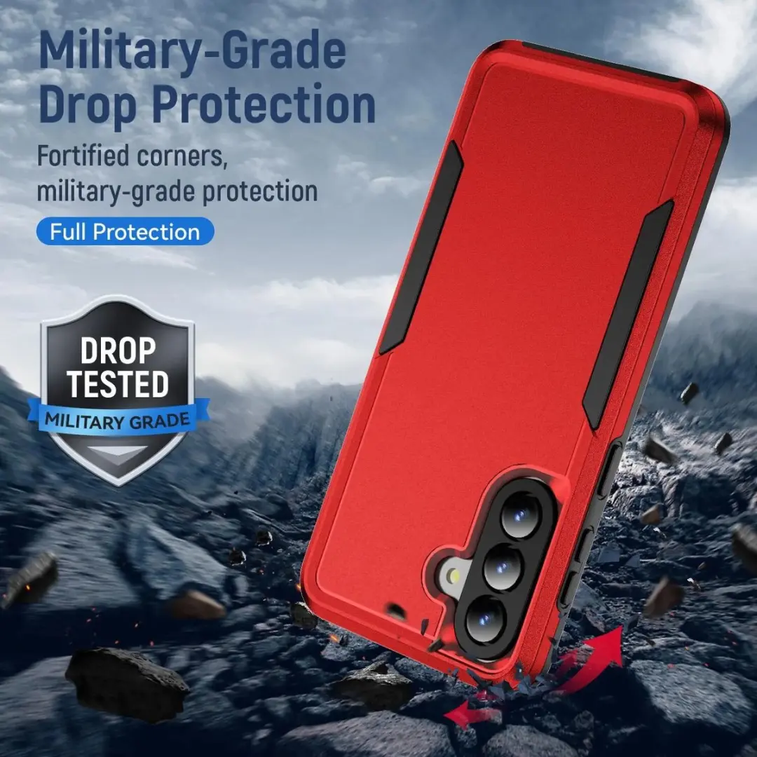 Selected Back Cover Samsung Galaxy A57 Rugged Hoesje - Rood