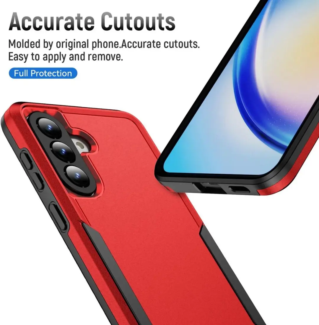 Selected Back Cover Samsung Galaxy A57 Rugged Hoesje - Rood