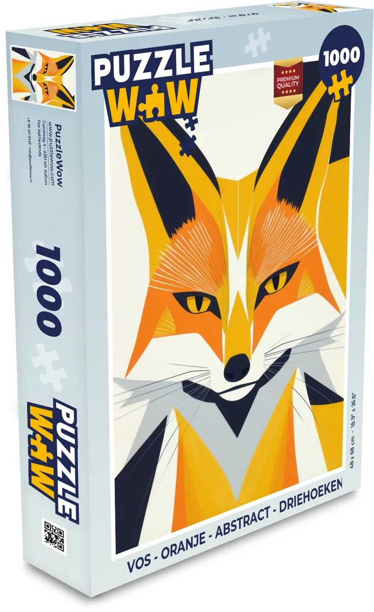 PuzzleWow Vos Legpuzzel 1000 Stuks