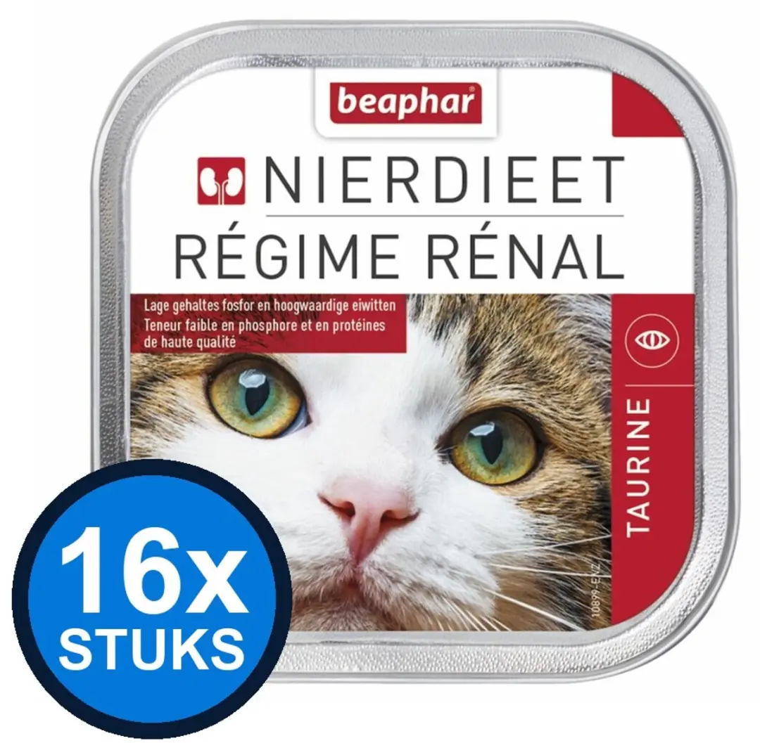 16x Beaphar Nierdieet Kat Taurine
