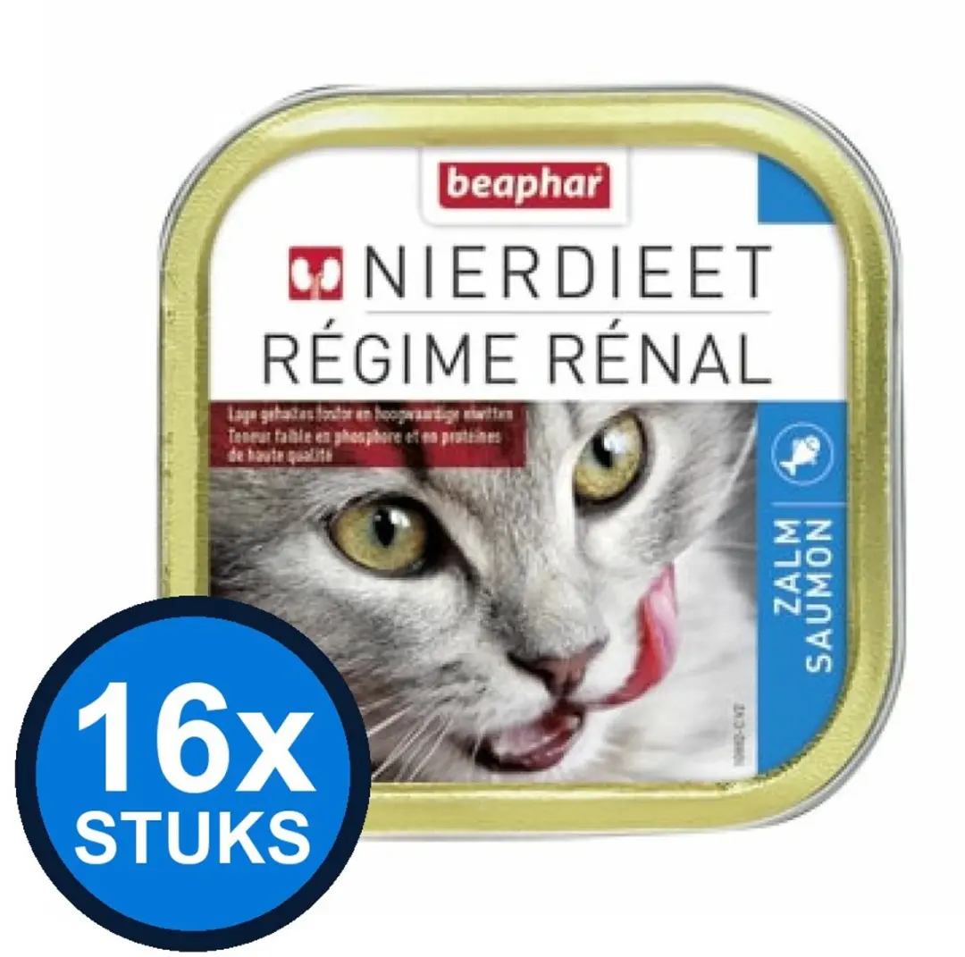 16x Beaphar Nierdieet Kat Zalm