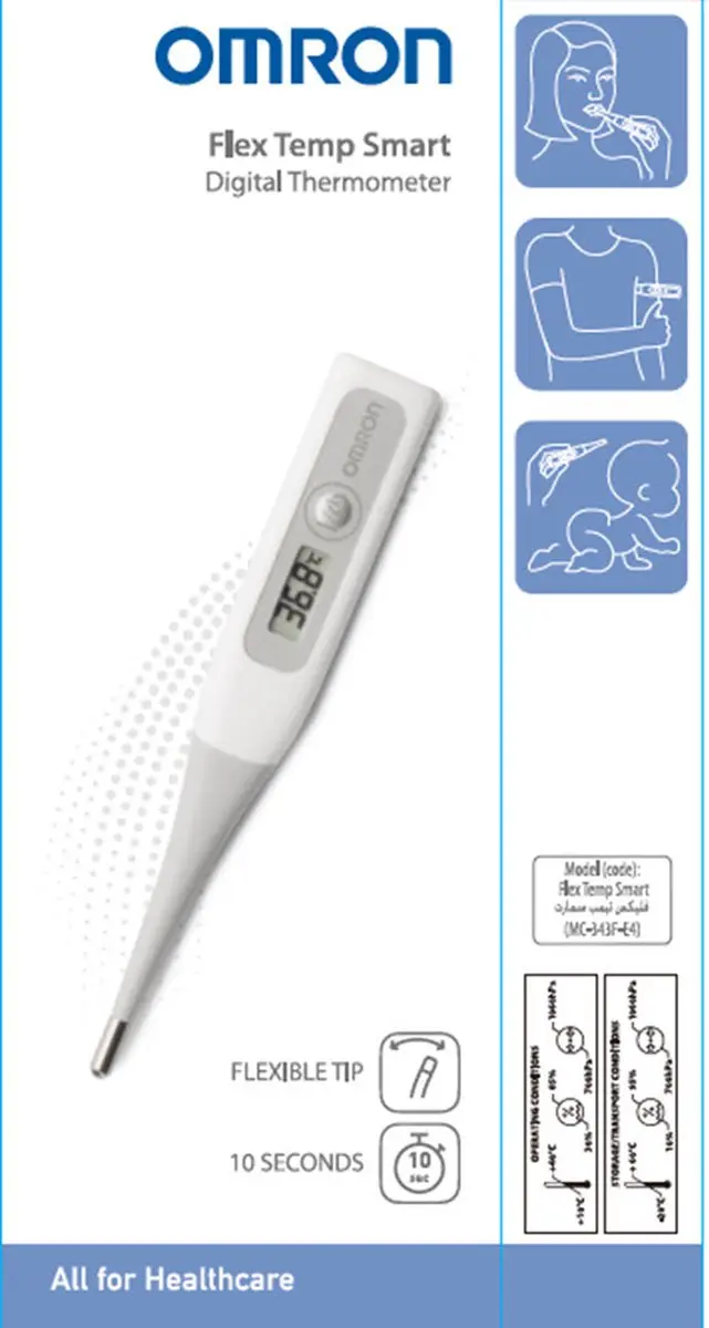 Omron Koortsthermometer Flextemp MC-343F-E4 - Wit