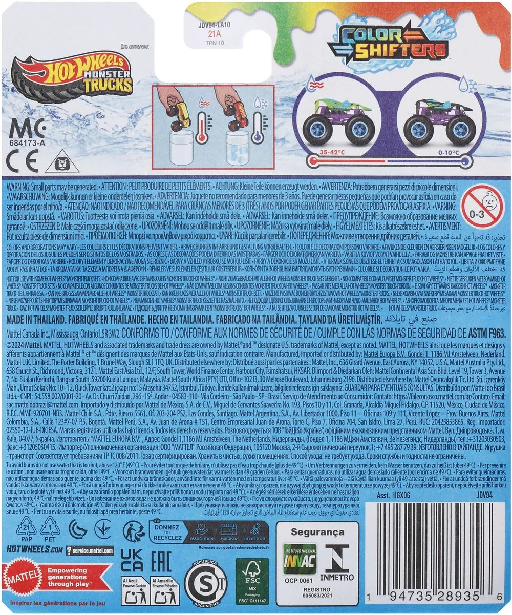 Hot Wheels Color Shifters Twin Mill Monstertruck JDV94 - Meerkleurig
