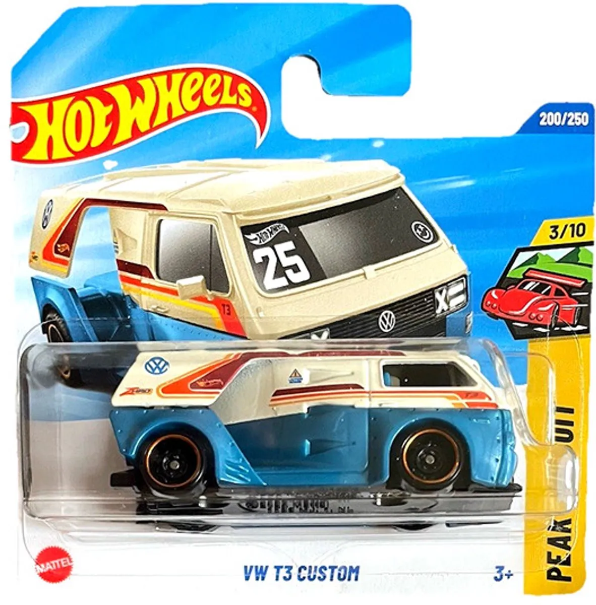 Hot Wheels VW T3 Custom 25 Blue White 200/250 HW Peak Pursuit 21A