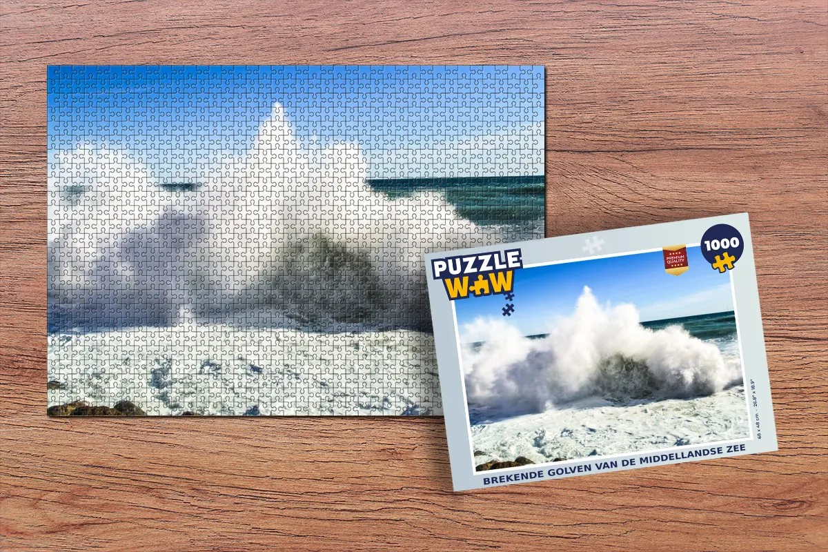 PuzzleWow Golven Legpuzzel 1000 Stuks - Italië - Multicolor