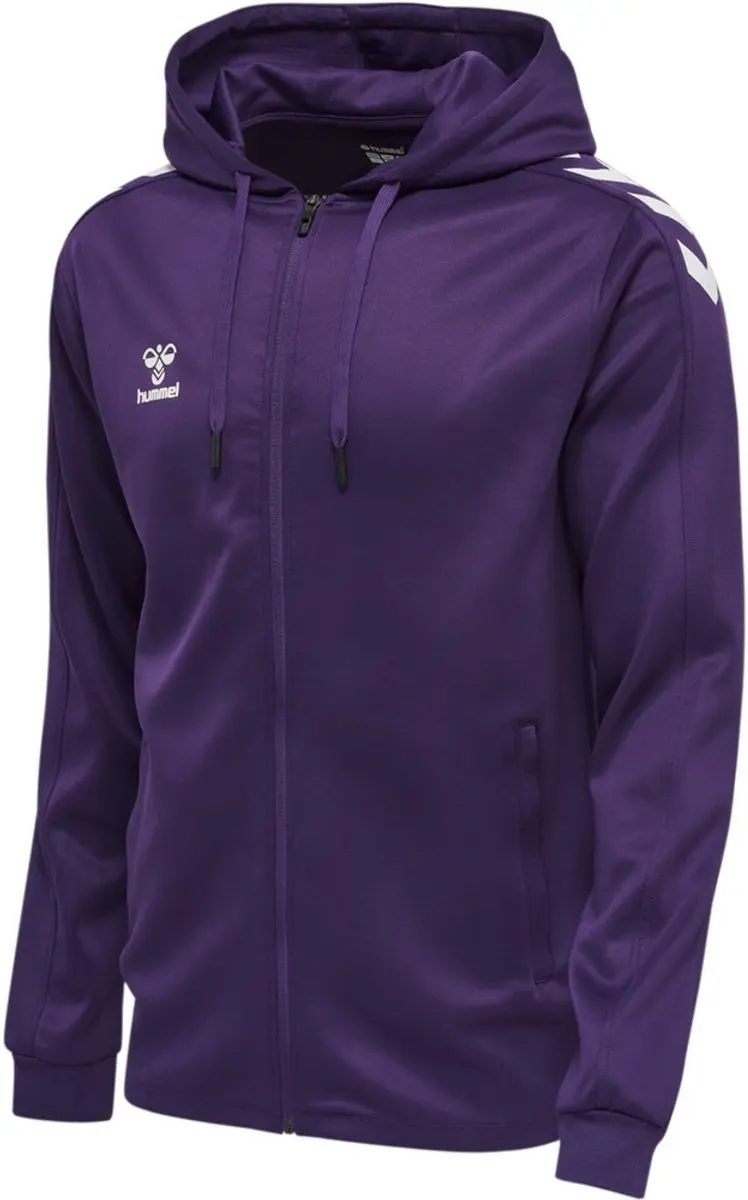 Hummel Hoodie Hmlcore Xk Poly Zip Hood Sweat Acai/White-S