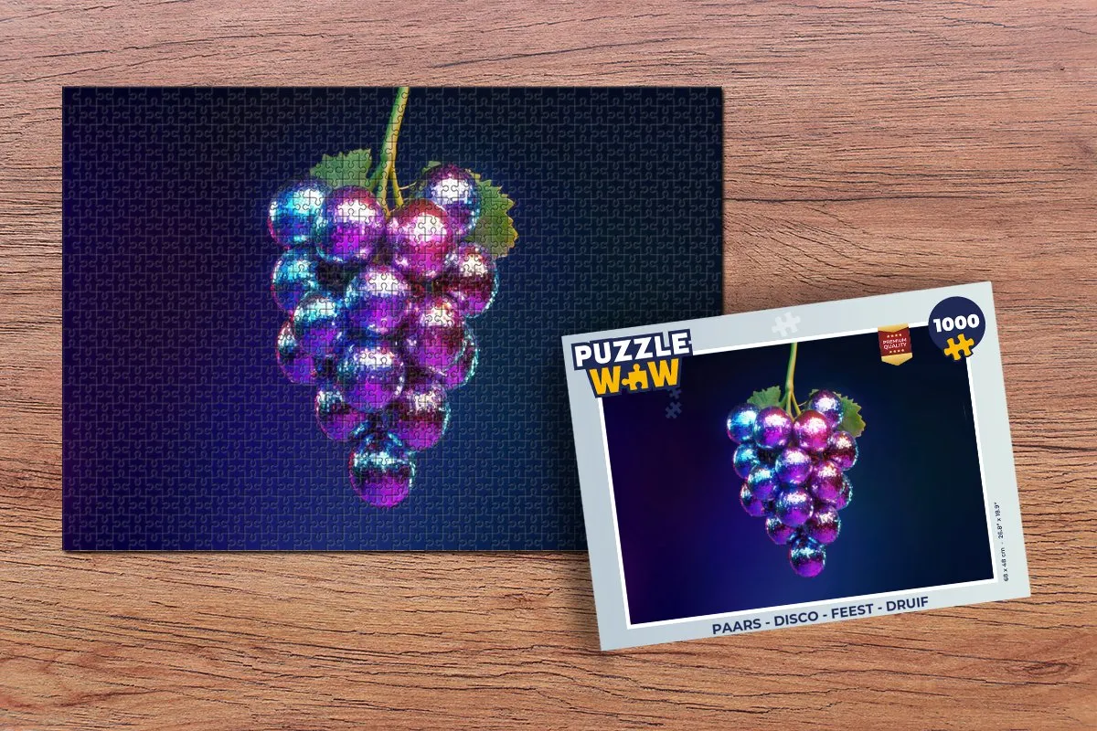 PuzzleWow Legpuzzel 1000 Stuks - Paars/Druif