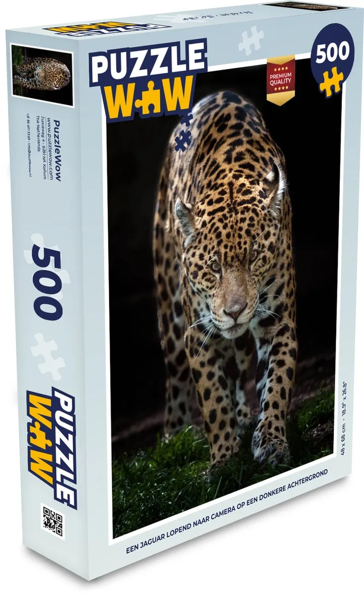 PuzzleWow Jaguar Legpuzzel 500 Stuks - Multicolor