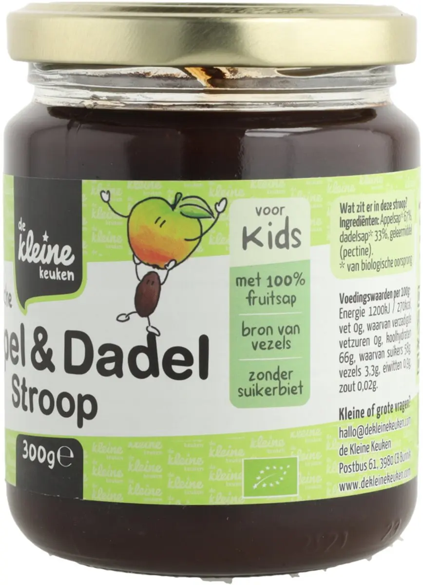 De Kleine Keuken Bio Appel & Dadelstroop 300g