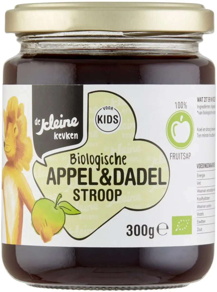 De Kleine Keuken Bio Appel & Dadelstroop 300g