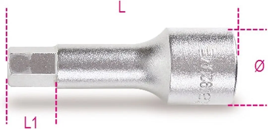 Beta Dop 1/2" 7mm Zesthoekige Dop met Schroefbit