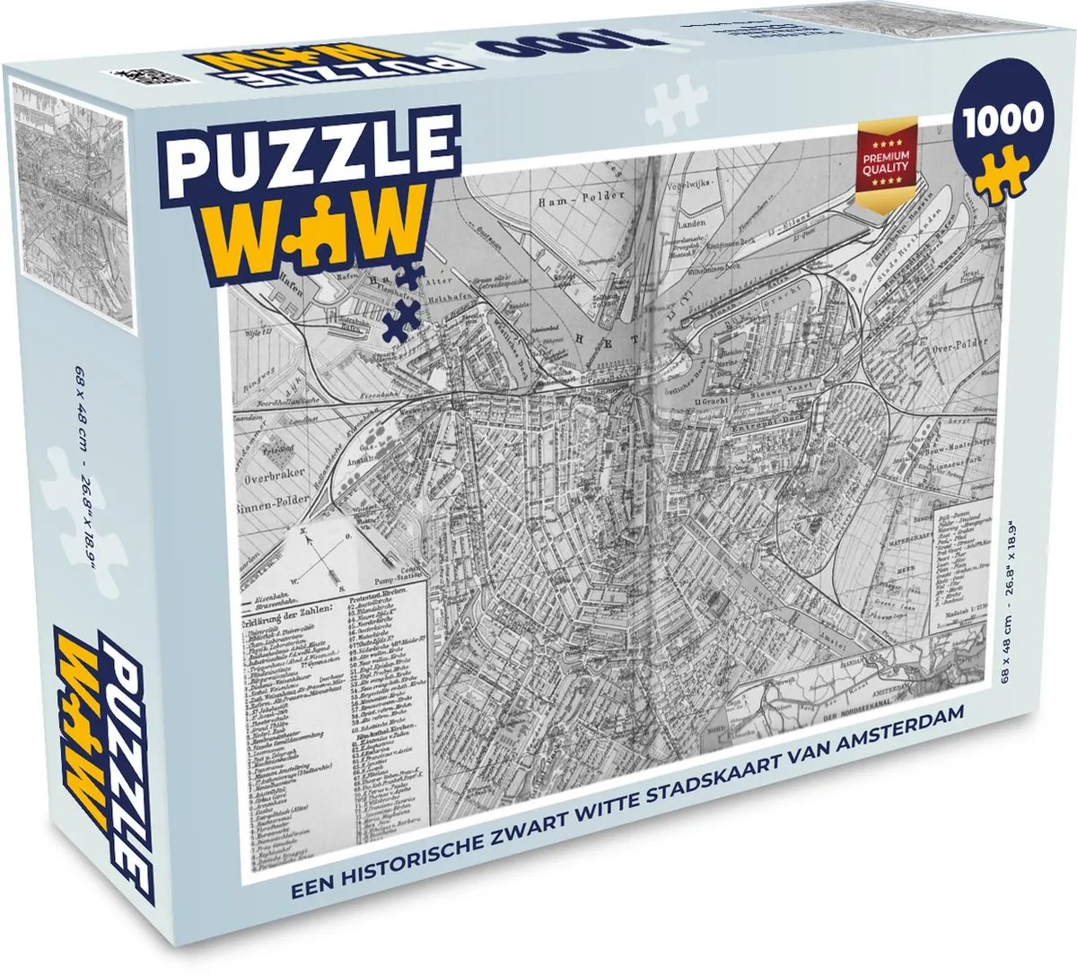 PuzzleWow Amsterdam Antiek Legpuzzel 1000 Stuks