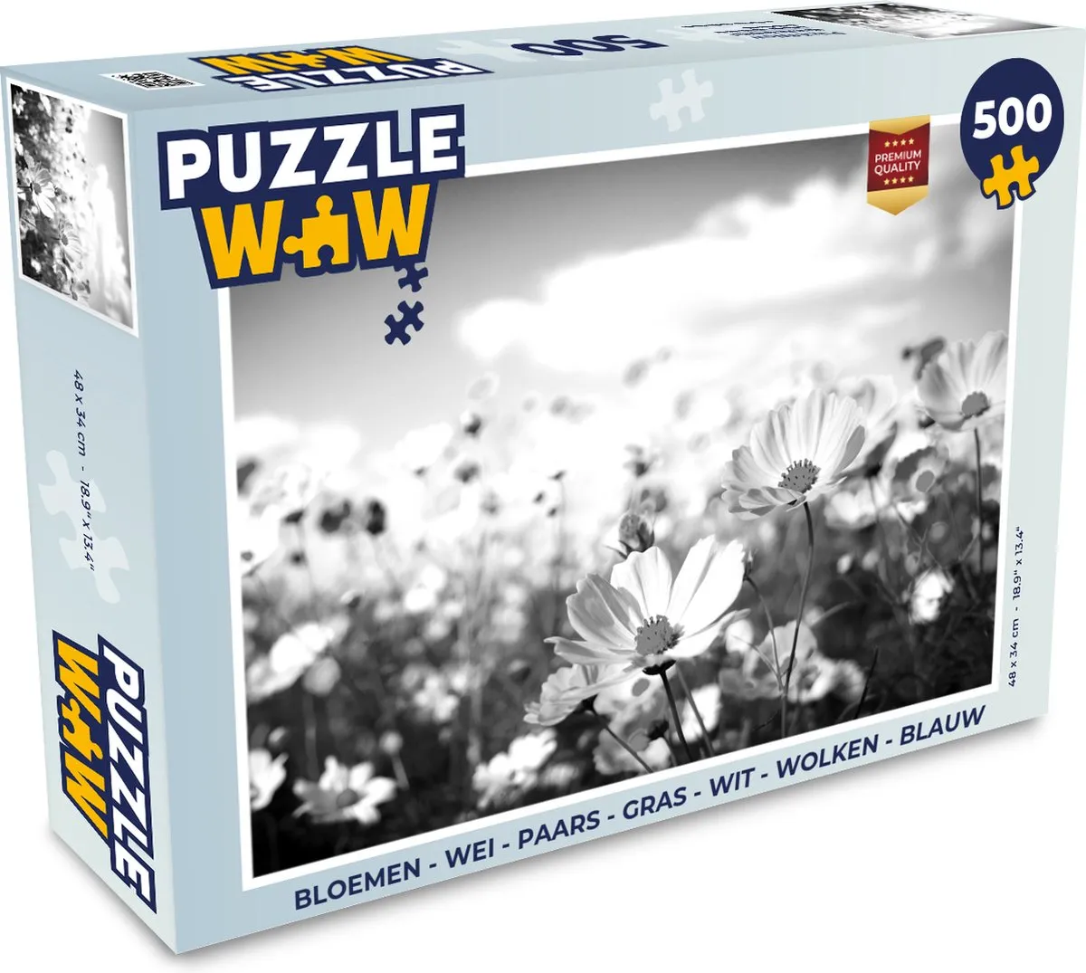PuzzleWow Bloemenwei Legpuzzel 500 Stuks - Multicolor