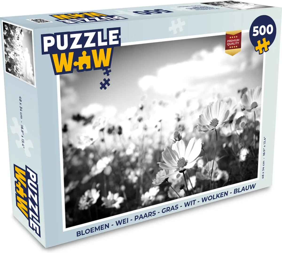 PuzzleWow Bloemenwei Legpuzzel 500 Stuks - Multicolor