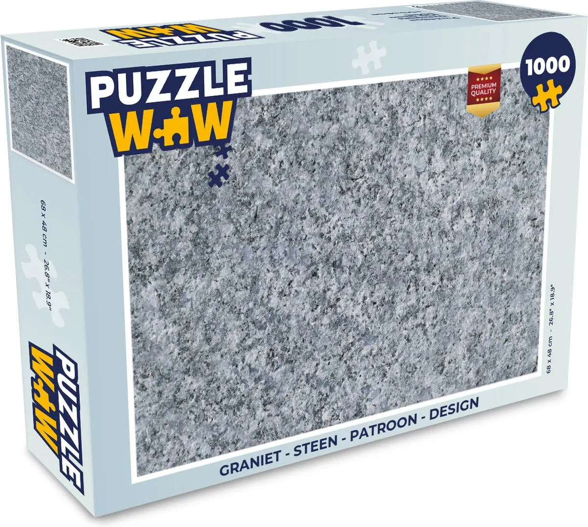 PuzzleWow Graniet Legpuzzel 1000 Stuks - Multicolor