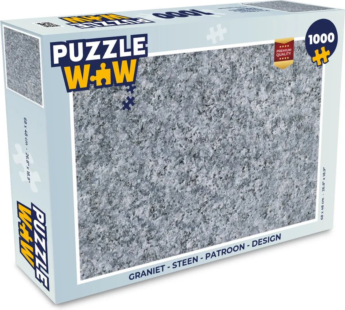 PuzzleWow Graniet Legpuzzel 1000 Stuks - Multicolor