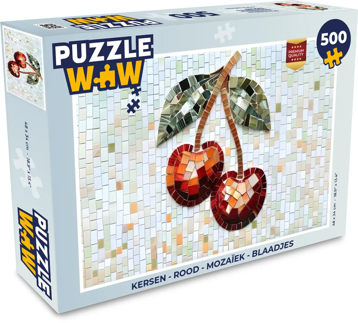 PuzzleWow Kersen Mozaïek Legpuzzel 500 Stuks