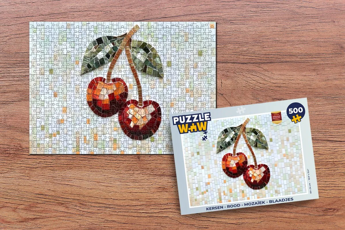 PuzzleWow Kersen Mozaïek Legpuzzel 500 Stuks - MPN 8721374603070