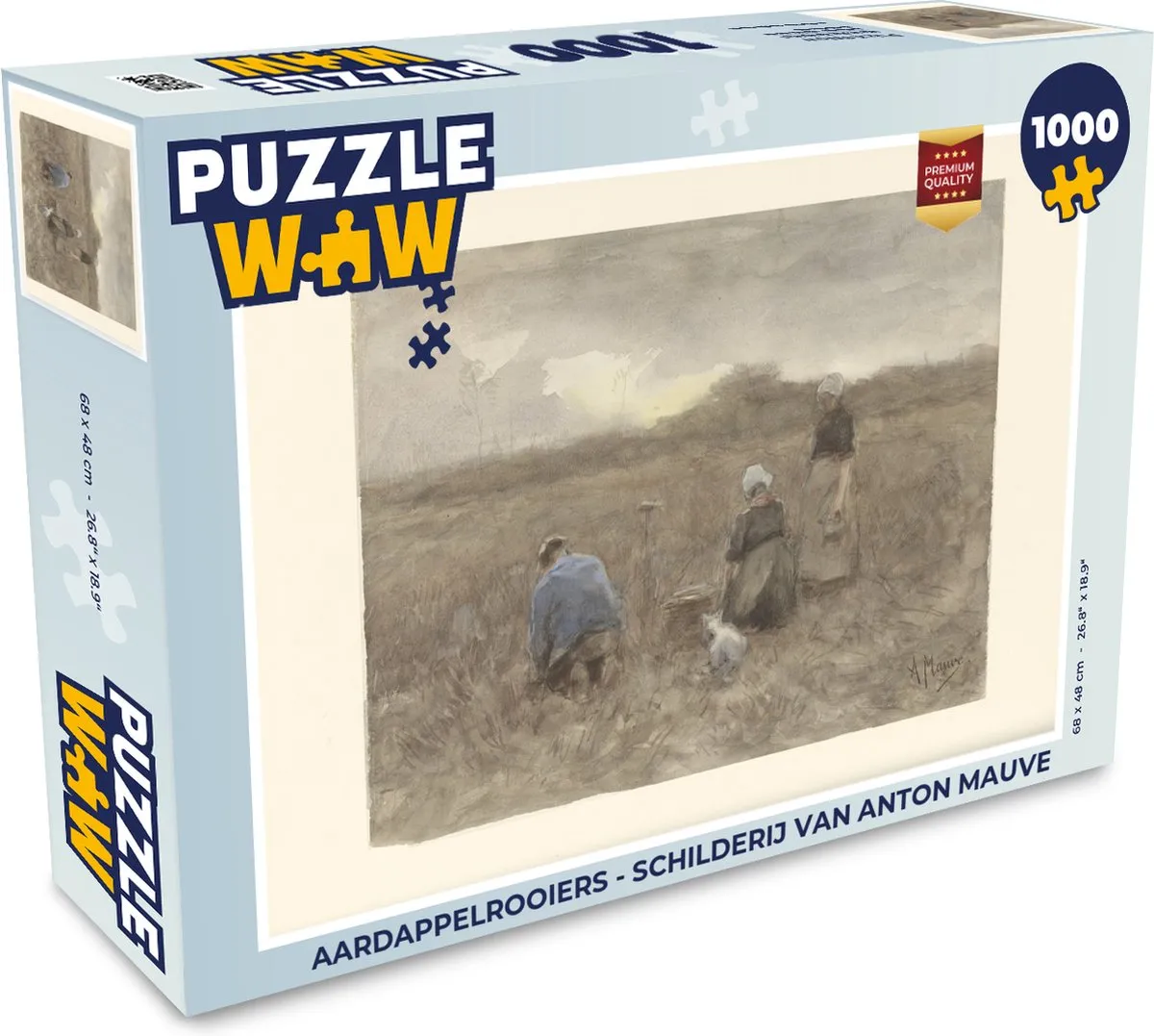 PuzzleWow Anton Mauve Aardappelrooiers Legpuzzel 1000 Stuks