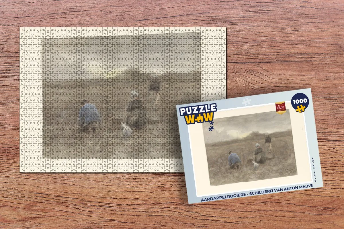 PuzzleWow Anton Mauve Aardappelrooiers Legpuzzel 1000 Stuks - Multicolor