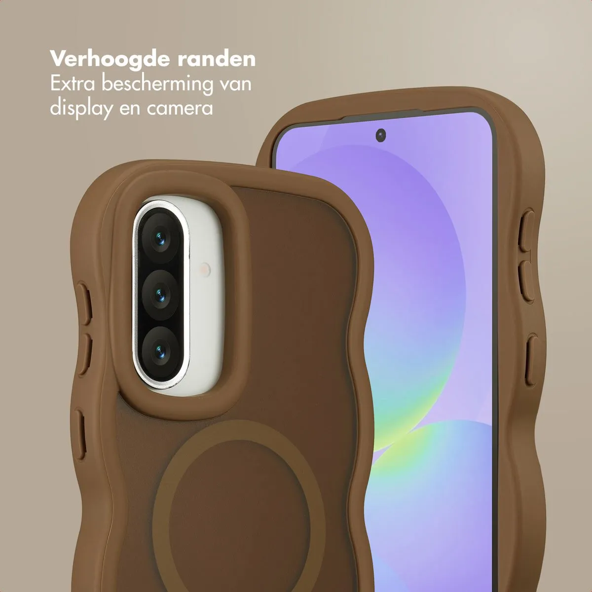 Selencia Wavy Case Samsung Galaxy A36/A56 - Mocha Brown